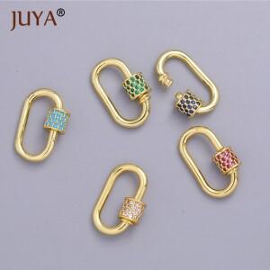 JUYA 쥬얼리 미니 소형 걸쇠 만들기 잠금 카라비너 구리 커넥터 참 마이크로 포장 CZ 펜던트