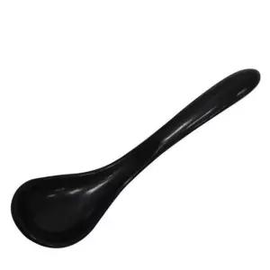 우동스푼 블랙 18cm 라멘 짬뽕 국물 숟가락 수저 보관통 캠핑용 간장 (WC0105A)