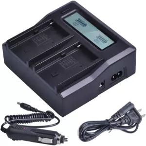 소니 DCR-TRV60 미니DV 핸디캠 캠코더용 LCD 듀얼 퀵 배터리 충전기