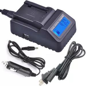 LCD 디스플레이 소니 DCR-TRV70 미니DV 핸디캠코더용 고속 배터리 충전기