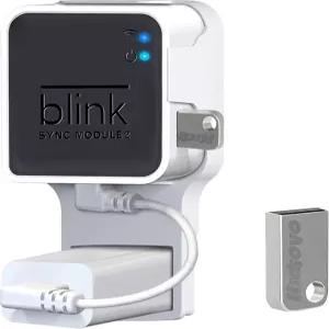 256GB Blink USB 플래시 드라이브 및 Sync 모듈 2용 벽 마운트 짧은 케이블 포함 - 디클럭터 공간 절약