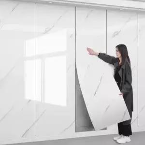 두꺼운 폼 대리석 벽지 롤 방수 및 오염 방지 벽 스티커 침실 거실용 자가 점착