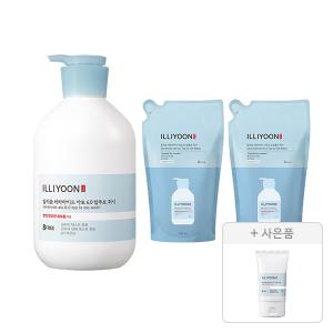 일리윤 세라마이드아토6.0 탑투토워시, 1000ml, 1개 +  탑투토워시리필500ml,2개 + 증정 (아토 로션, 50ml,1개)