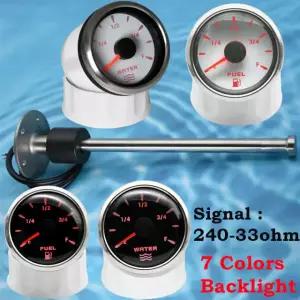 AD 240 33 7 수위 탱크 디지털 해양 오일 옴 표시기 레벨 게 LED 색 보트 Only 00mm sensor