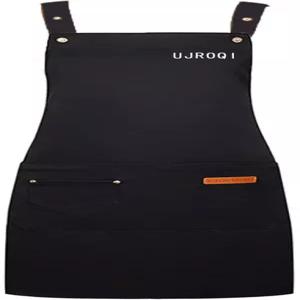 UJROQI 2 in 1 세트 크로스 스트랩 셰프 에이프런 탈부착 가능한 방수 슬리브 - 요리 그릴 바비큐용 주방