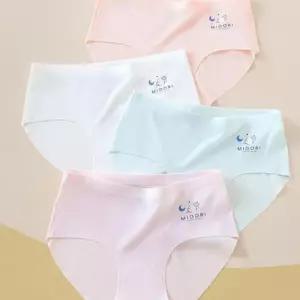 (다올)여아 삼각팬티 4장세트 달토끼 심리스 205871