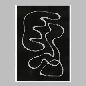 슬림액자 Abstract Line No3. A3사이즈 거실액자 깔끔한액자 공간그림