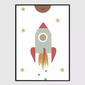거실그림액자 Solar Rocket A3사이즈 거실액자 깔끔한액자 공간그림