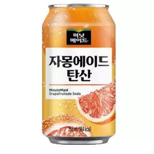 [해태음료] 해태htb 미닛메이드 자몽에이드 탄산 355ml x 24개 업소용 식당 대량