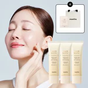 [공식판매처] 매스티나 화이트매스틱 모이스처 앰플 선크림 50ml 3개+앰플 마스크 1매+쇼핑백 증정 