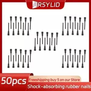 ARSYLID 10Pcs 스크류 핀 리벳 고무 PC 팬 소음 흡수 방진 마운트 실리콘 충격 못