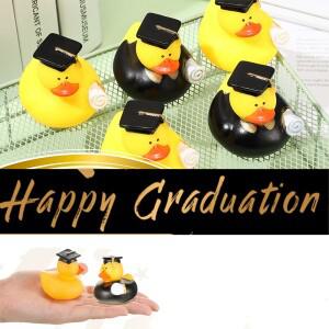 2PCS 졸업 고무 오리 대학원 디플로마 크루즈 duckies 대량 장식 교실 보상 상금 선물