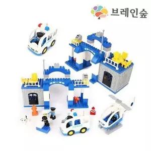 조립 블록 교육용 역할놀이 경찰차 어린이 장난감 경찰관