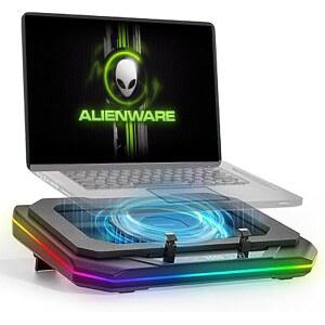 DELL ALIENWARE M18 R2 R1 영역-51 18인치 게이밍 노트북용 쿨링 패드 적합한 방열 몬스터 강력한 터보 팬으로 빠르게 냉각 가능한 쿨러 6 RGB 라이트 모드 터치 스타트