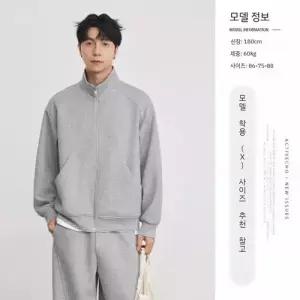 남성 봄 캐주얼 집업 카디건 보송보송 에어라인 차이나 맨투맨 KS1