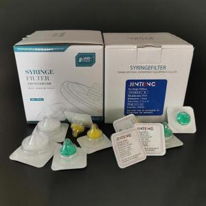 1box (50pcs) 실험실 0.22um/0.45um 멸균 밀리포어 주사기 필터 나일론/PES/PTFE 멤브레인 화학 장비