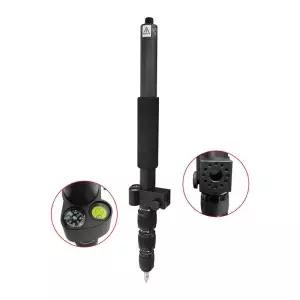 나침반 레벨 버블이 있는 클램프가 150CM 텔레스코픽 휴대용 GNSS GPS 측량 센터링 폴