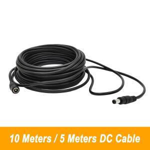 5M 10M DC12V 전원 연장 케이블 5.5mm x 2.1mm 커넥터 남성-여성 LED 램프 CCTV  카메라 검정색 코드