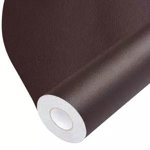 소파 가구 카시트용 BHTECH 가죽 수리 테이프 자가 접착 패치 고급 PU 비닐 키트 다크 브라운 3.9X79인치