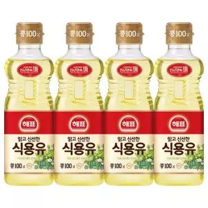 해표 식용유 콩기름 500ml 4개