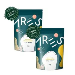 아레스 유기농 캐모마일 잎차 50g 2개 세트