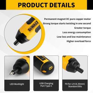 DEWALT HT422 3.6V 무선 전기 스크루드라이버 5N.m 토크 1/4인치 육각척 1300mAh 리튬 이온 배터리 가정용
