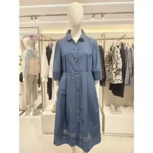 [갤러리아] 크로커다일레이디 메쉬 배색 원피스 CLFMOP105
