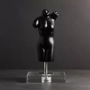블랙 여인 조각상 인테리어 오브제 장식품 카페 소품 30cm
