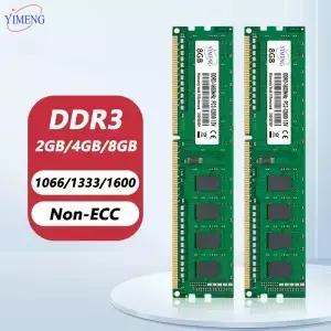 DDR3 2GB 데스크탑 메모리 램 PC3 8500 10600 12800 240핀 1.5V 1066 1333 1600 1866Mhz 2RX8 CL11 NonECC