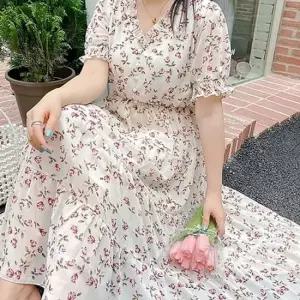 셀럽하우스 빅사이즈원피스 꽃무늬 빅사이즈 의류 빅사이즈여성의