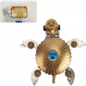 기계 거북이 3D 금속 퍼즐 모델 키트 00+PCS 스팀펑크 DIY 조립 생일 및 청을 수집 가능한 홈 데코를