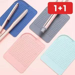 실리콘 고데기패드 받침 화상방지 내열 파우치 매트 커버 단열 거치대  1+1