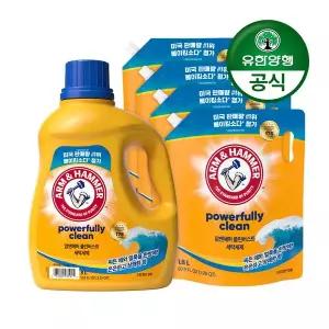 [유한양행][암앤해머]세탁세제 클린버스트(용기) 3L+리필 1.8L x 4개