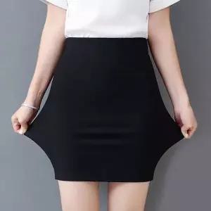 슬림핏 여성 코튼 미니스커트 정장 오피스 스커트