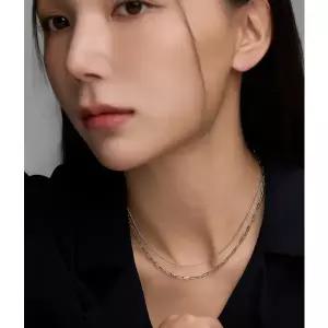 [로이드](김해점)[실버 925] 클립 레이어드 체인 목걸이 LLNS60245S