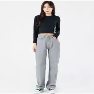 여성 빅사이즈세미와이드청바지 TRI 5012 여성하의 여자하의 청바지 데님 와이드핏