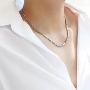 [벨가][벨가] 써지컬스틸 대나무 체인 목걸이 (8713966A)