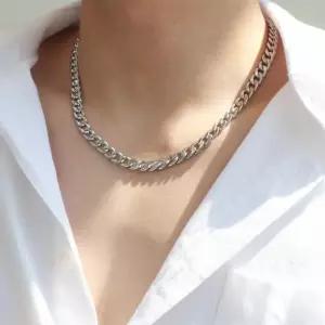 [벨가][벨가] 써지컬스틸 7mm 납작 체인 목걸이 (8713950A)