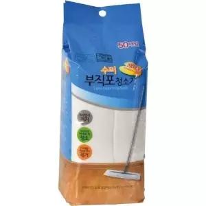 슈퍼 부직포 청소기 밀대 청소포 리필 50매 22cm 정전기 먼지