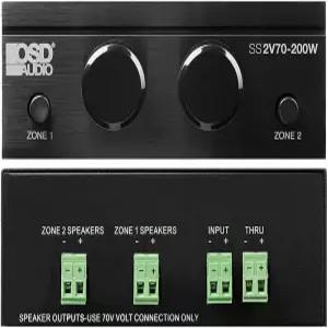 OSD 오디오 70V 2존 스피커 셀렉터(존당 볼륨 제어 200W SS2V70-200W 직접 통과)