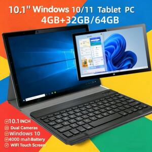 10.1인치 태블릿 PC 4GB DDR RAM 64GB ROM 윈도우 11 인텔 셀러론 N3350 WIFI AR40 터치 스크린 1280*800 I
