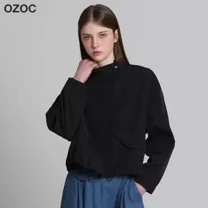 [오조크(OZOC)] 폴리 하이넥 스트링 점퍼 (택가격: 199000원)