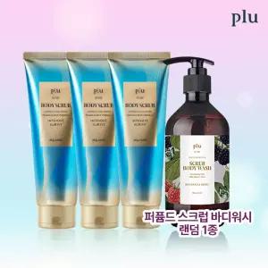 플루 바디스크럽 슬림핏 3개 + 스파스크럽 워시 1개(로즈/베리/솝 중 랜덤 1종)