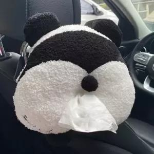 차량용 판다 티슈 정리 귀여운 인형 포켓 커버