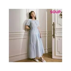 [하프클럽/]SOUP 리본 디테일 롱 원피스 SB5OP90