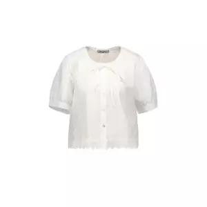 [레코브](김해점)아일렛 라운드 반팔 블라우스 (LG41F8BL024X)