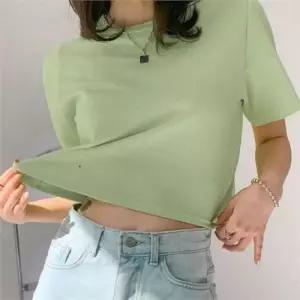 [라일리여성의류] Rly 무지티 여성 크롭 티 반팔 크롭 티 이너 여름