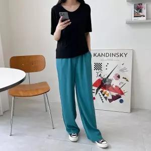 크리즈 여자 와이드팬츠 SD230463W 나팔바지 나팔 나팔 여성 밴딩팬츠 데님