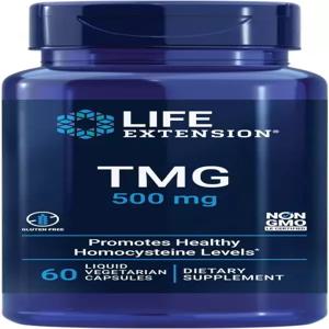 수명 연장 TMG 트리메틸글리신 한 호모시스테인 수치 비-GMO 텐 프리 채식주의자용 60캡슐 권장