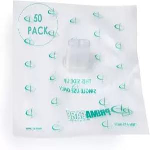 일방향 밸브와 HEPA 필터가 장착된 50개의 CPR 페이스 쉴드로 구성된 NOBAMEDIC 팩 2x2x1 인치 응급 구조